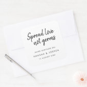 Hand Sanitizer | Informele weduwdag in het script Vierkante Sticker (Envelop)