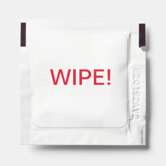 Hand Sanitizer Wipes met herinnering "WIPE!"