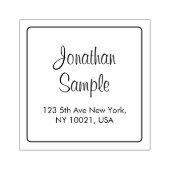 Hand Script Aangepaste Sjabloon Naam Retouradres Rubberstempel (Afrduk)