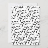 hand script seizoen van liefde feestdagenkaart (Achterkant)