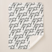 hand script seizoen van liefde sherpa deken (Voorkant)