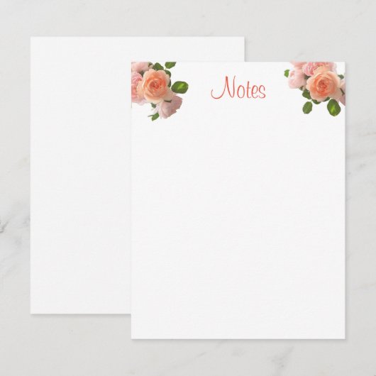 Hand Script Sjabloon Creative Waterverf Floral (Voorkant / Achterkant)