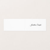 Hand Script Tekst Clean Modern Minimalistische Sja Visitekaartjes (Buitenkant ongevouwen)