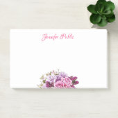 Hand Script Tekst Waterverf Flowers Chique Sjabloo Post-it® Notes (Kantoor)