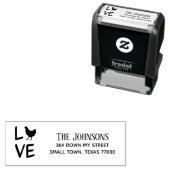 Hand Scripted Cute Love Chicken Zelfinktende Stempel (In situ)