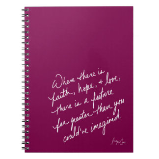 Hand-Scripted Faith Hope & Love Spiritual Notitieboek