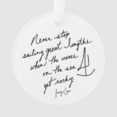 Hand-Scripted Never Stop Sailing Inspirational (devant)