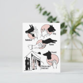 Hand Shadow Puppets, Leuke Trick, Humor,  Briefkaart (Staand voorkant)