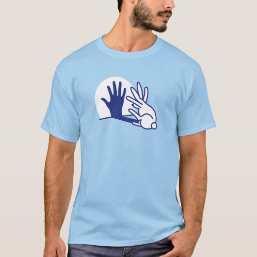 hand shadow rabbit t-shirt (Voorkant)