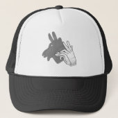 Hand Silhouet Billy Geit Grijs Trucker Pet (Voorkant)