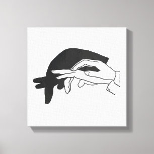 Hand Silhouette Anteater Canvas Afdruk