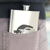 Hand Silhouette Anteater Heupfles (Voorbeeld)