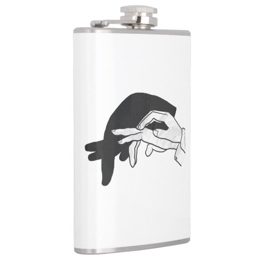 Hand Silhouette Anteater Heupfles (Rechts)