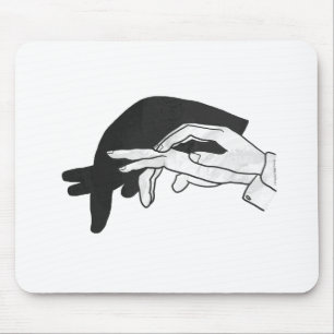 Hand Silhouette Anteater Muismat