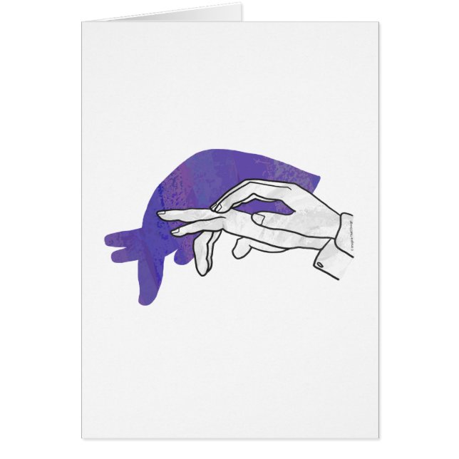 Hand Silhouette Anteater Paars (Voorkant)