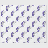 Hand Silhouette Anteater Paars Cadeaupapier (Vlak)