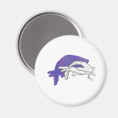 Hand Silhouette Anteater Paars Magneet (Voorkant / Achterkant)