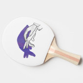 Hand Silhouette Anteater Paars Tafeltennisbatje (Zijkant)