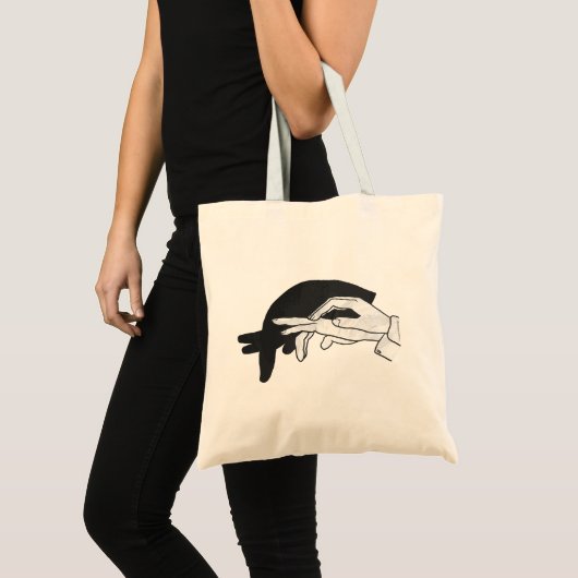 Hand Silhouette Anteater Tote Bag (Voorkant (product))