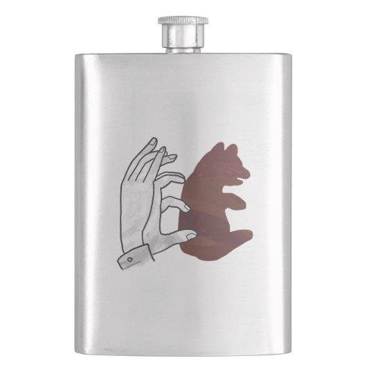 Hand Silhouette Beer Cub Brown Flacon (Voorkant)