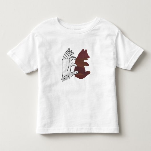 Hand Silhouette Beer Cub Brown Kinder Shirts (Voorkant)