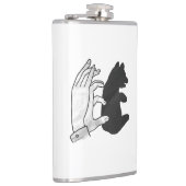 Hand Silhouette Beer Cub Heupfles (Rechts)