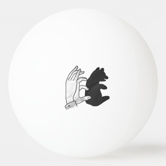 Hand Silhouette Beer Cub Pingpongballen (Voorkant)