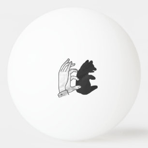 Hand Silhouette Beer Cub Pingpongballen