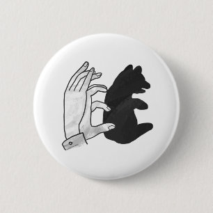Hand Silhouette Beer Cub Ronde Button 5,7 Cm