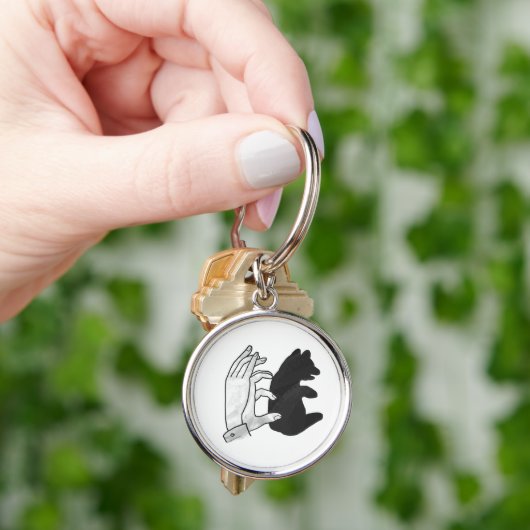 Hand Silhouette Beer Cub Sleutelhanger (Hand)