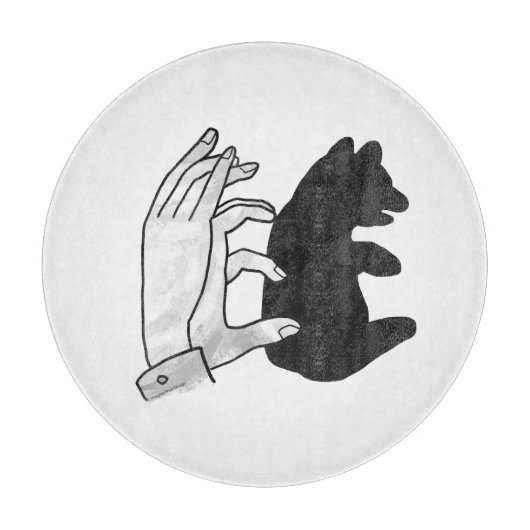 Hand Silhouette Beer Cub Snijplank (Voorkant)