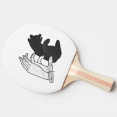 Hand Silhouette Beer Cub Tafeltennisbatje (Zijkant)
