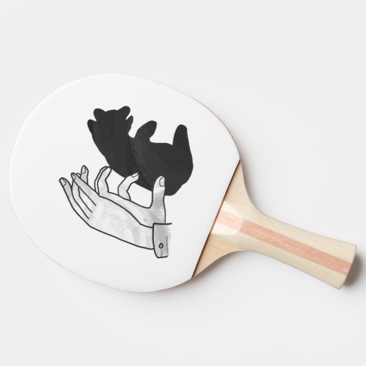 Hand Silhouette Beer Cub Tafeltennisbatje (Zijkant)