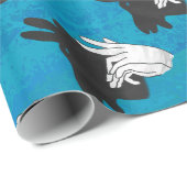 Hand Silhouette Billy Goat Blue Cadeaupapier (Rol Hoek)