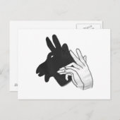 Hand Silhouette Billy Goat Briefkaart (Voorkant / Achterkant)