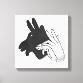 Hand Silhouette Billy Goat Canvas Afdruk (Voorkant)