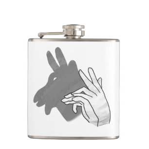 Hand Silhouette Billy Goat Gray Heupfles
