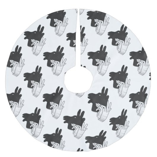 Hand Silhouette Billy Goat Gray Kerstboom Rok (Voorkant)