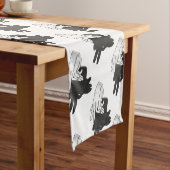 Hand Silhouette Billy Goat Gray Korte Tafelloper (Voorbeeld)