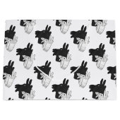 Hand Silhouette Billy Goat Gray Large Cadeauzakje (Voorkant)