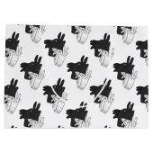 Hand Silhouette Billy Goat Gray Large Cadeauzakje (Achterkant)