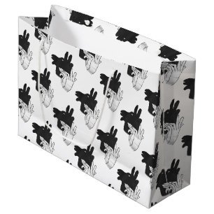 Hand Silhouette Billy Goat Gray Large Cadeauzakje