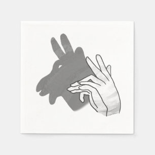 Hand Silhouette Billy Goat Gray Servetten
