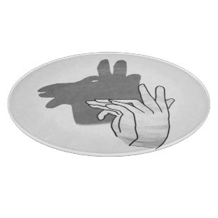 Hand Silhouette Billy Goat Gray Snijplank