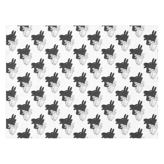 Hand Silhouette Billy Goat Gray Tafelkleed (Voorkant (Horizontaal))