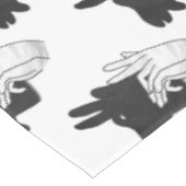 Hand Silhouette Billy Goat Gray Tafelkleed (Gekanteld)