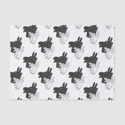 Hand Silhouette Billy Goat Gray Tissuepapier (Voorkant)