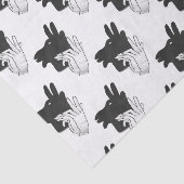 Hand Silhouette Billy Goat Gray Tissuepapier (Detail)