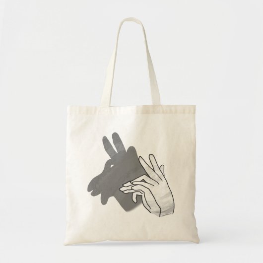 Hand Silhouette Billy Goat Gray Tote Bag (Voorkant)