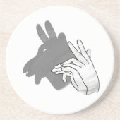 Hand Silhouette Billy Goat Gray Zandsteen Onderzetter (Voorkant)